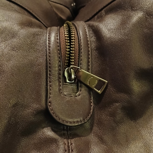 👜 Coach Legacy Lexy Leather Hobo Bag – Brown Woven Fabric & Leather - Picture 10 of 10